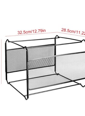 Hanging File Folder Box Mesh Metal File Organizer Box Hangin