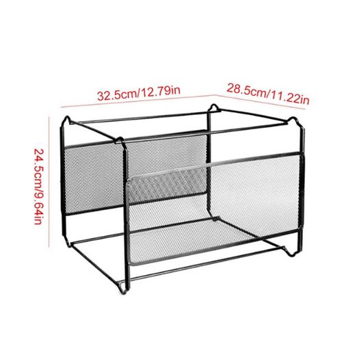 Hanging File Folder Box Mesh Metal File Organizer Box Hangin
