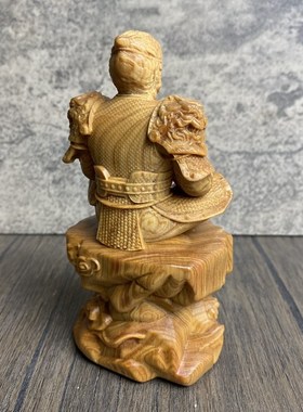 崖柏木雕黑神话悟空摆件实木头雕刻齐天大圣孙悟空办公室装饰礼品