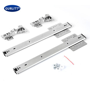 上翻隐藏折叠回旋门轨道整体橱柜门空调门隐形顶装插入式滑轨五金