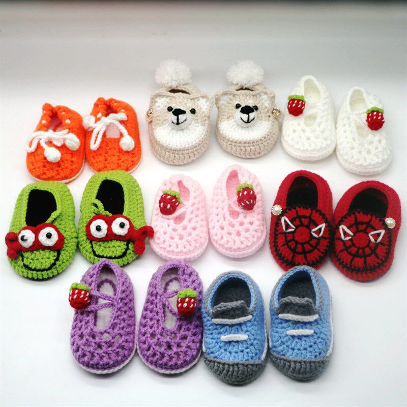 宝宝毛线a婴儿鞋子材料包钩针手工鞋diy毛线鞋材料包手工婴儿鞋