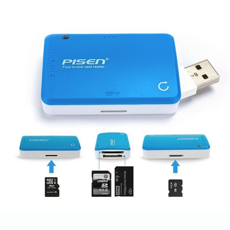 跨境新款Mallofom Good quality Blue New 4-in-1 USB 2.0 Compac