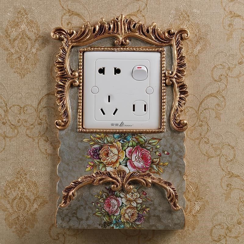 欧式美式奢华开关贴保护套手机充电墙贴家用客厅卧室插座开关装饰,居家布艺,开关套,淘宝优惠券,粉丝福利购,淘宝优惠卷