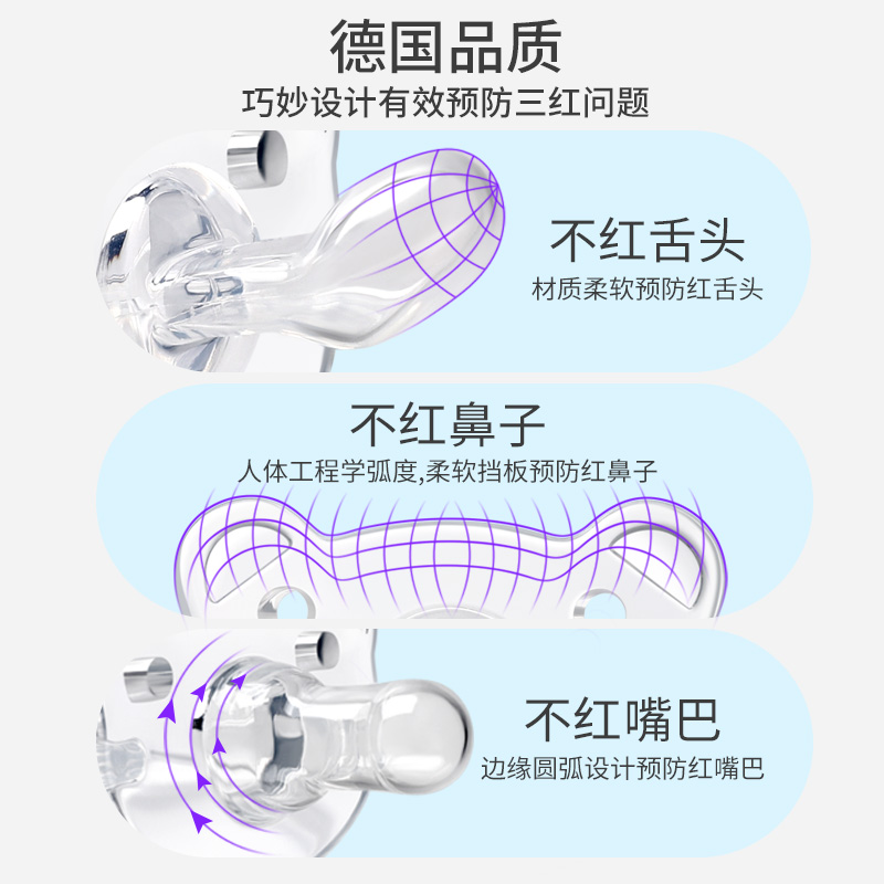 安抚奶嘴新生婴儿防胀气防龅牙宝宝安睡超软仿真母乳0到Y6个月以