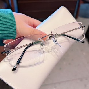 100 300 150 250 500度无框散光变色眼镜 200 配纯钛近视眼镜男75