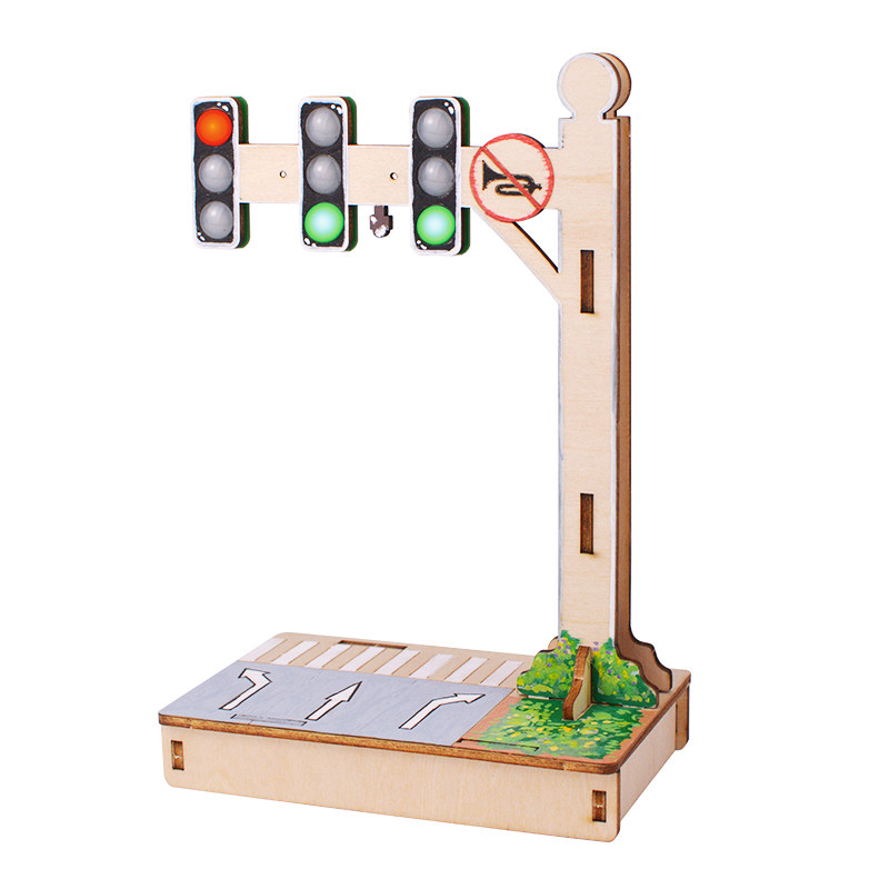 智能交通红绿灯模型科技制作小发明儿童手工作品diy材料包信号灯