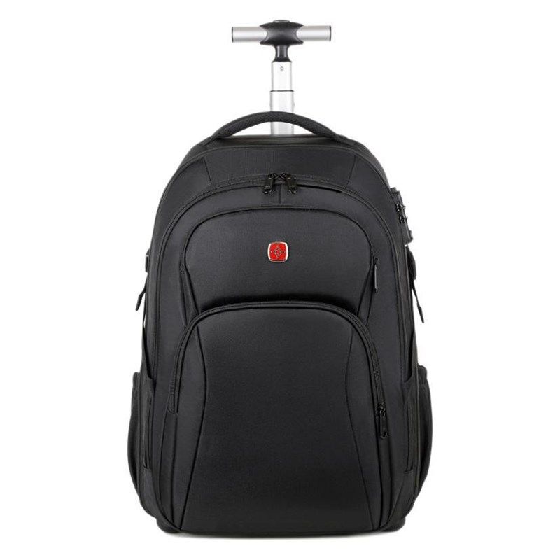 隐藏式拉杆书包学生双肩旅行包大容量带轮子可登机商务出差行李箱
