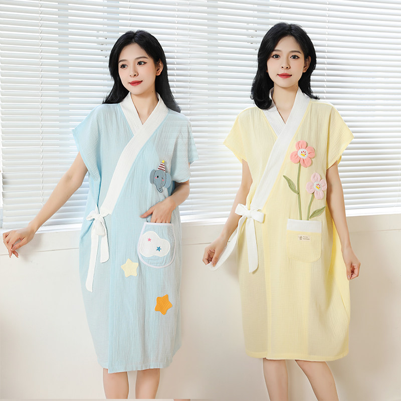 浴巾女可穿式吸水速干居家可穿大人夏季薄款2024新款游泳浴袍
