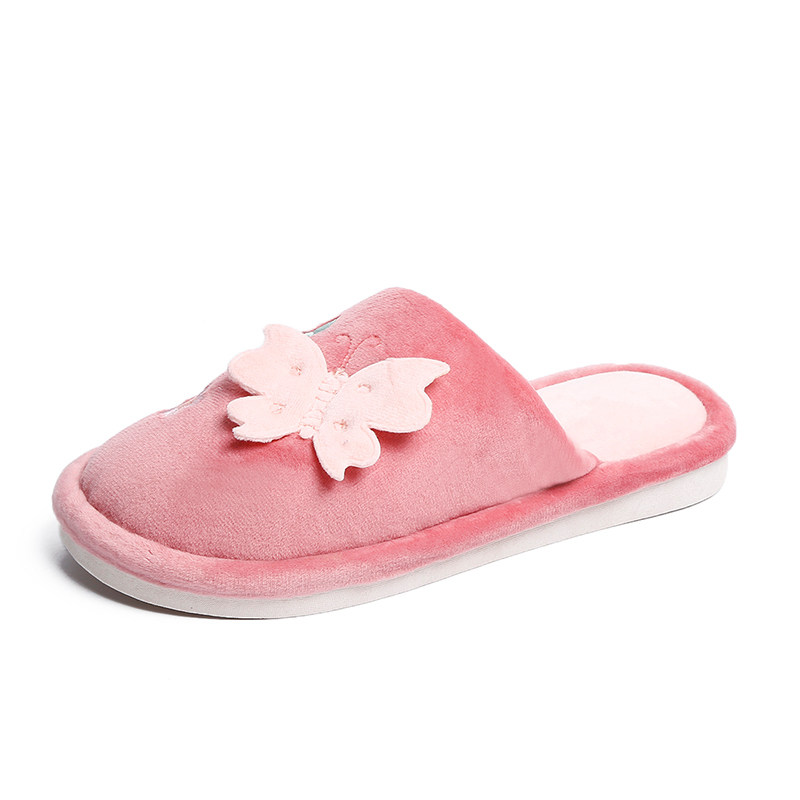 日式冬天情侣地板毛绒棉拖鞋女可爱男秋冬季室内软底静音家居家用