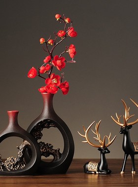 新中式摆件酒柜家居装饰品客厅家装软装工艺品电视柜摆设小创意