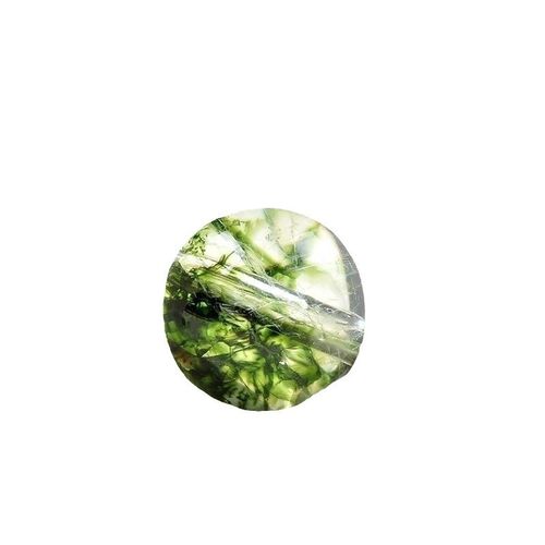 绿幽灵散珠子爆花串珠绿异色珠宝水晶单珠DINY半成品配珠手链隔珠
