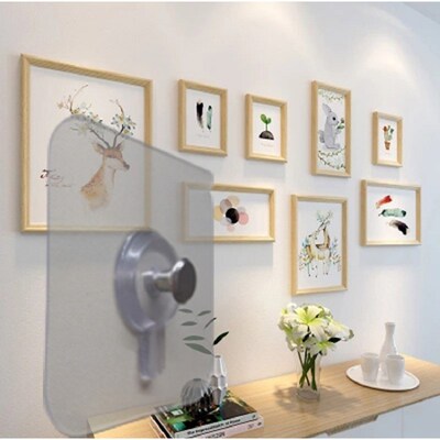 *8PCS/Set Non-Trace Self Adhesive Nails Hook  Photo Frame  H