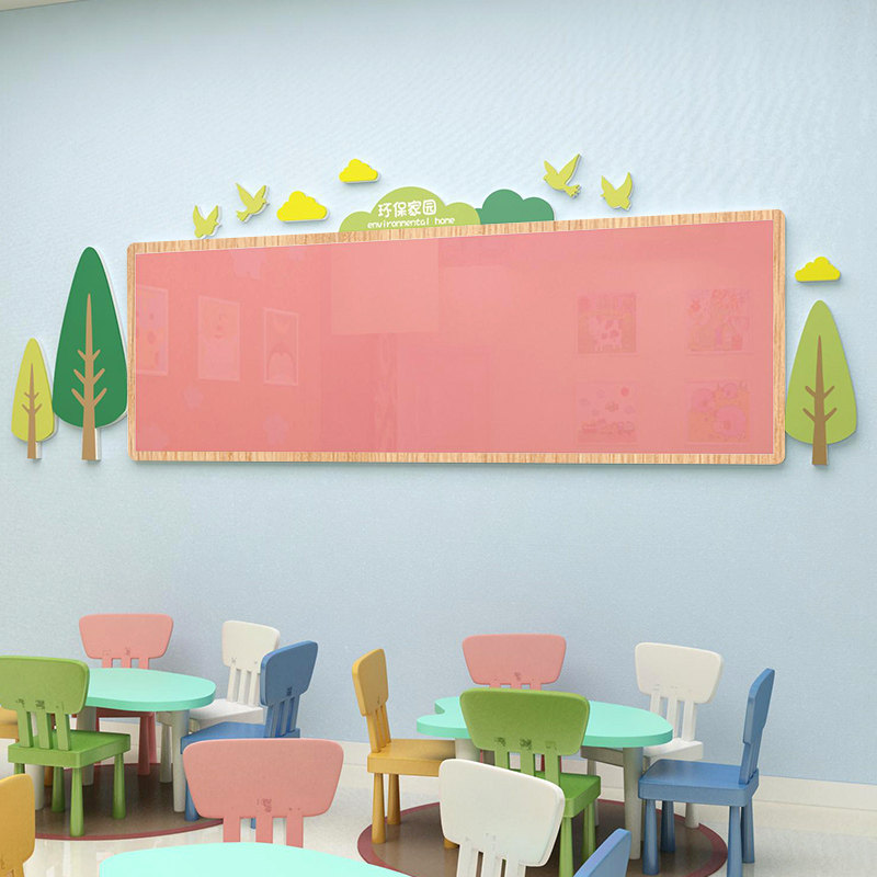 幼儿园环境布置材料主题春天季墙贴面装饰展示板班级教室森系边框