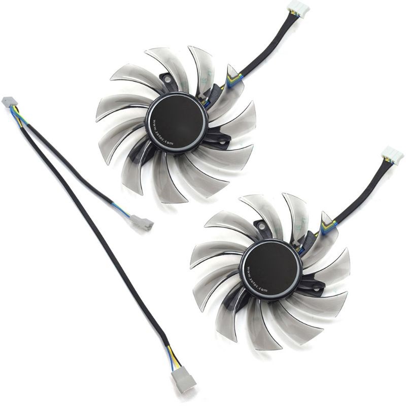 2Pcs/set 75mm GA81S2 DC 12V 0.35A 4Pin Cooler Fan Replace  Z