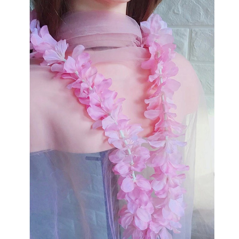 现货森女系超仙花瓣花环头环发箍婚庆舞台表演Q配饰挂脖子脖环项