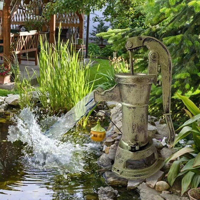 老式压水井手动摇水泵水井压水器手压式家用抽井头手幼儿园压水井