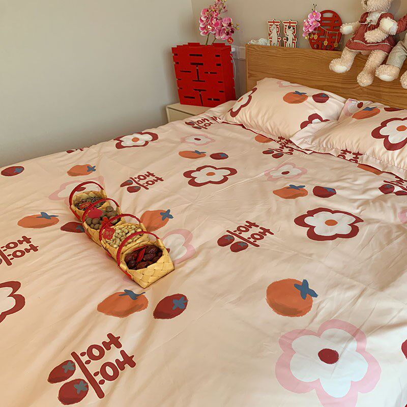 稻草兔兔结婚床上用品四件套婚庆红色婚房喜被床单被罩被套婚礼,床上用品,婚庆床品套件,淘宝优惠券,粉丝福利购,淘宝优惠卷