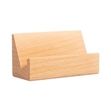 实木创意名片盒名片底座桌面前台木质名片架商务logo定制卡片收纳