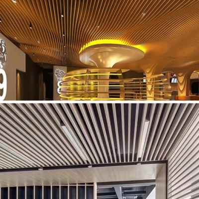 工厂销厂促吊顶材料木顶吊格铝方通铝E纹栅u型天花方通W一站式包