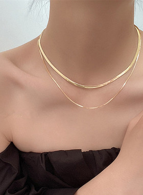 小众高货Kpop Women Neck Chain Gold Color Choker Necklace On