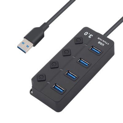 Usb Hub 3.0 5Gbps High Speed 4 Port Usb 3.0 Hub Splitter On/