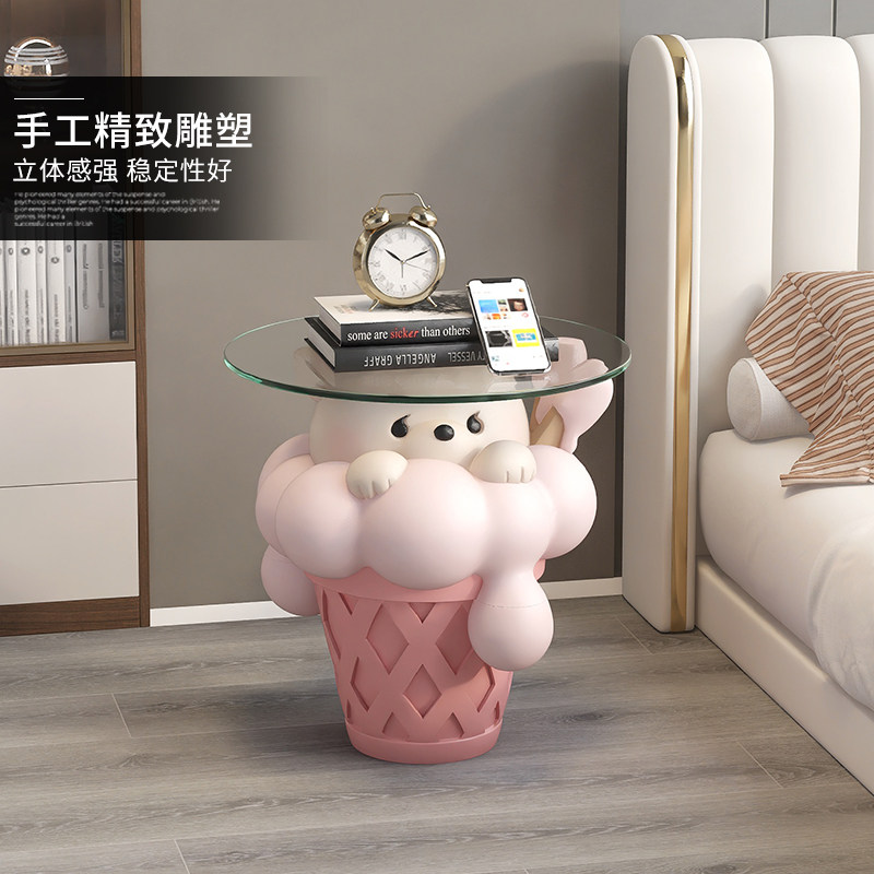 奶油风熊落地摆件装饰品电视柜旁沙发边几床头柜高级感乔迁礼物,家居饰品,落地摆件,淘宝优惠券,粉丝福利购,淘宝优惠卷