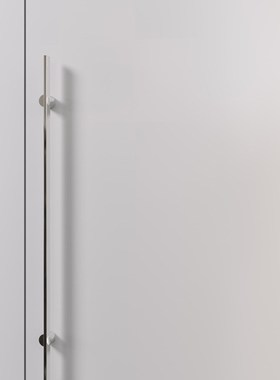 RI0T不锈钢拉手红色方圆极简玻璃门把J手独特设计极细方管大门木