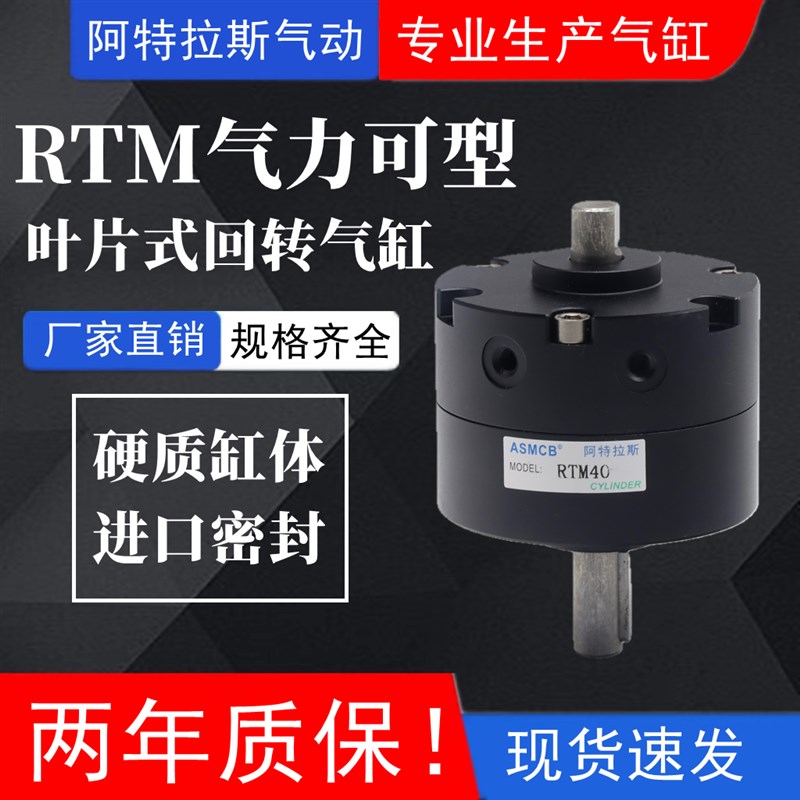 气立可型叶片旋转气缸RTM RTMF10*15*20*30*40X90X180X270-L-C2-S
