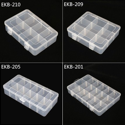 零件收纳盒子五金工具盒配件盒螺丝分类盒活动格子盒式透明塑料盒