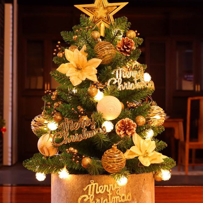 。圣诞小树桌面摆件家用t小型迷你客厅店铺柜台网红圣诞节装