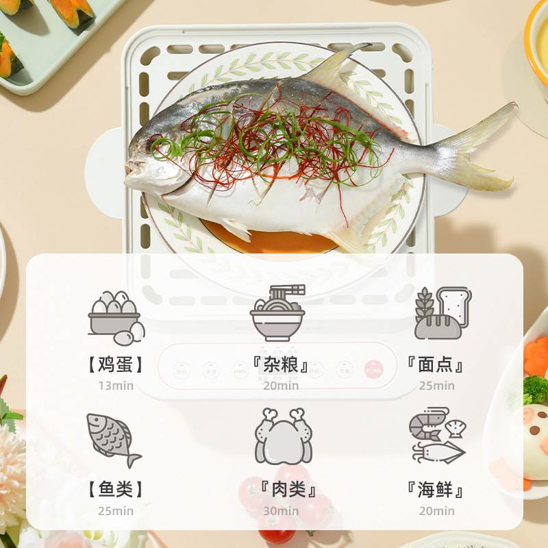先科电蒸锅家用多功能电蒸笼三层大容量蒸煮蒸锅一体2024新款蒸锅