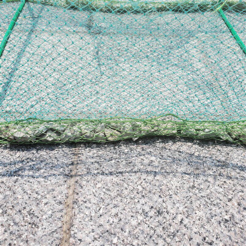 升级加长有结t型带翅石坠折叠捕鱼螃蟹龟鳖龙虾网大地鱼笼网虾笼