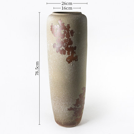 客厅庭院陶瓷复古落地大花瓶摆件中式日式插花器皿特大投入瓶仿古