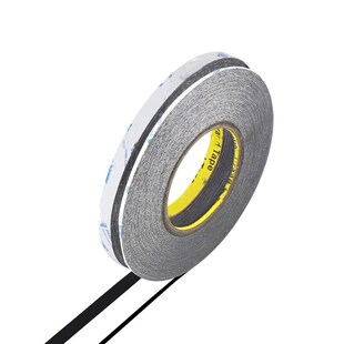 Ultra Sided 50m Double Slim Thin Sticker Strong Black 10mm