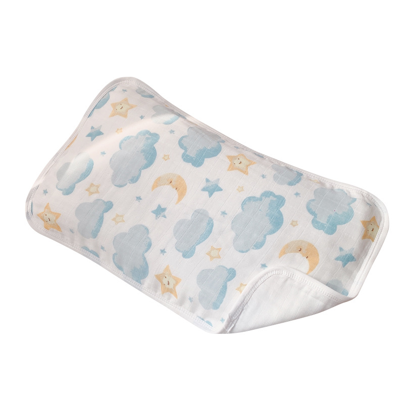 婴儿用品口水巾竹棉围兜围嘴云片枕枕垫低枕宝宝护U肩防溢奶拍嗝