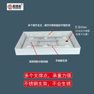 加厚加大方形淋浴房底座浴室整体排水底盘一体式亚克力卫生间底托