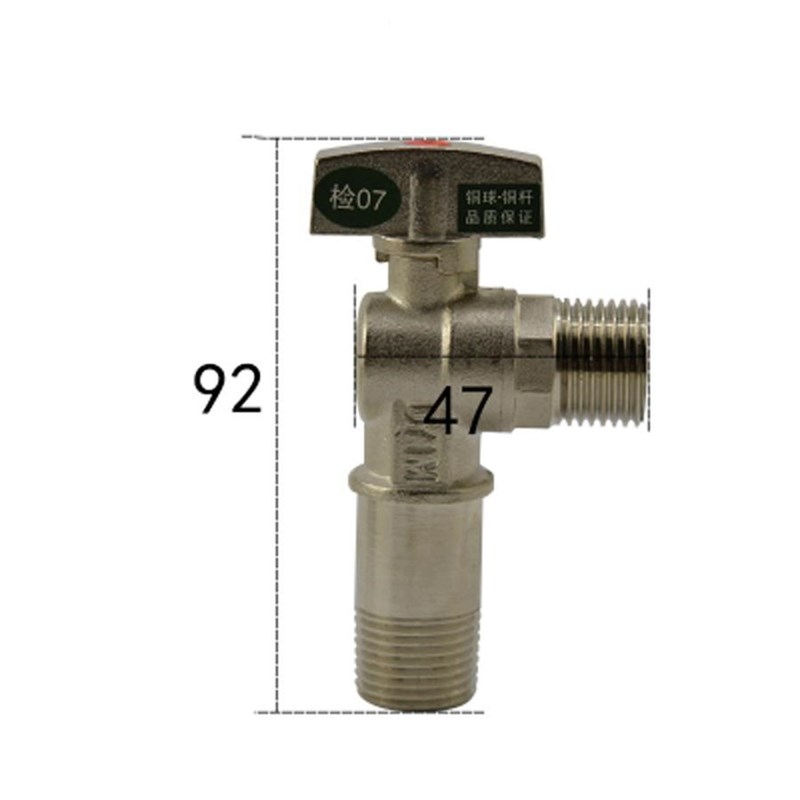 1/2'' BSP Male Ball Angle Valve Elbow 90 Degree Hole Size 9