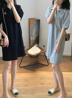 夏季哺乳连衣裙纯棉a字卫衣裙显瘦中长款产N后喂奶服外出穿辣妈款