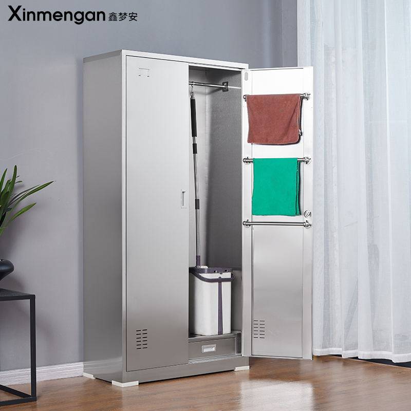 不锈钢清洁柜拖把单双门学校保洁工厂教室工具杂物收纳储物卫生柜,商业/办公家具,文件柜,淘宝优惠券,粉丝福利购,淘宝优惠卷