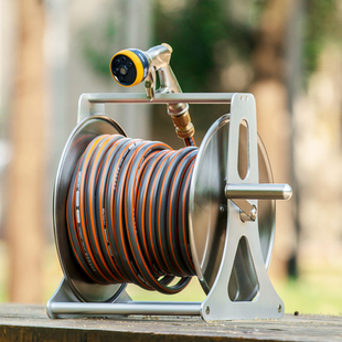 如沐 水管车收纳架盘管水管软管自动收管器水车架架子家用套装