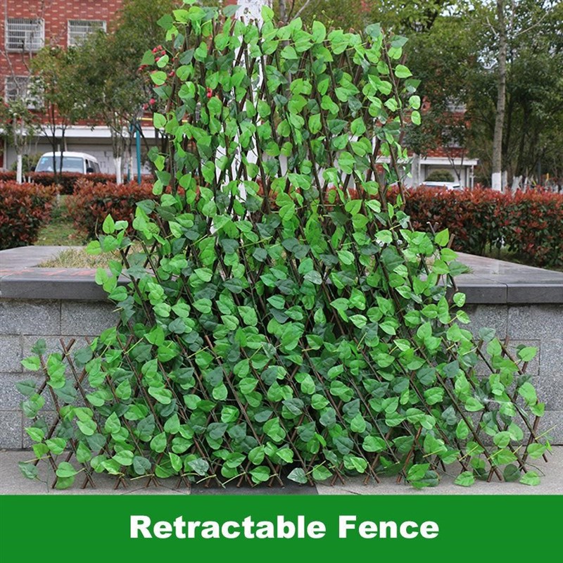 Retractable Garden Fence Artificial Plant Fence V Protected