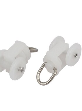 80pcs 12mm Dia Twin Wheel Curtain Track Rail Slide Rolling R