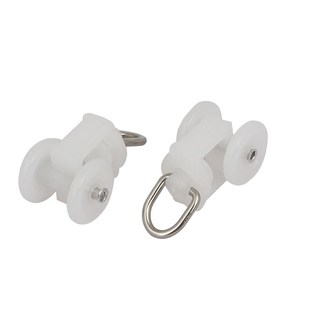 80pcs 12mm Dia Twin Wheel Curtain Track Rail Slide Rolling R