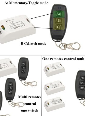 DIY Light Switch 220V 10A Breaker 433MHz Wireless Remote Con