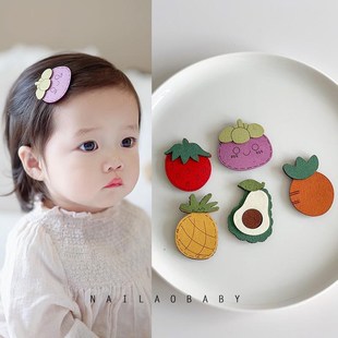 新款女宝宝魔术贴头饰可爱卡通婴儿碎发贴刘海发夹不伤发发贴儿童
