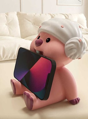 露比支架新款可爱海狸支架客厅桌面通用多功能装饰小摆件装饰摆件