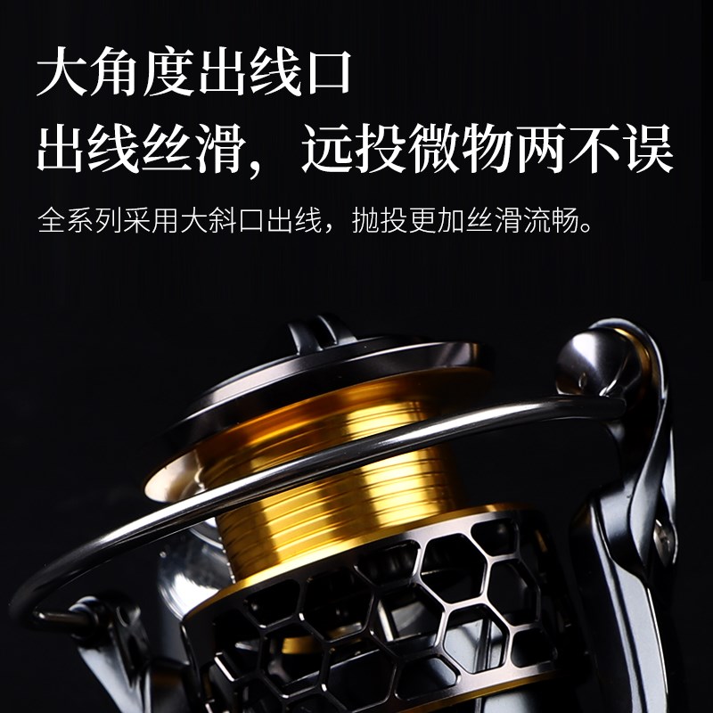 纺车轮路亚渔轮海钓矶钓鱼线轮无间隙超轻金属线杯远投斜口防海水