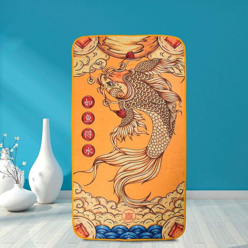 灵机生活馆国潮中国风游泳浴巾吸水速干不掉毛旅行沙滩巾文创