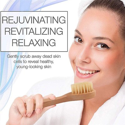 CLPAIZI Natural Bristle Body Massage Brush Exfoliation Prom