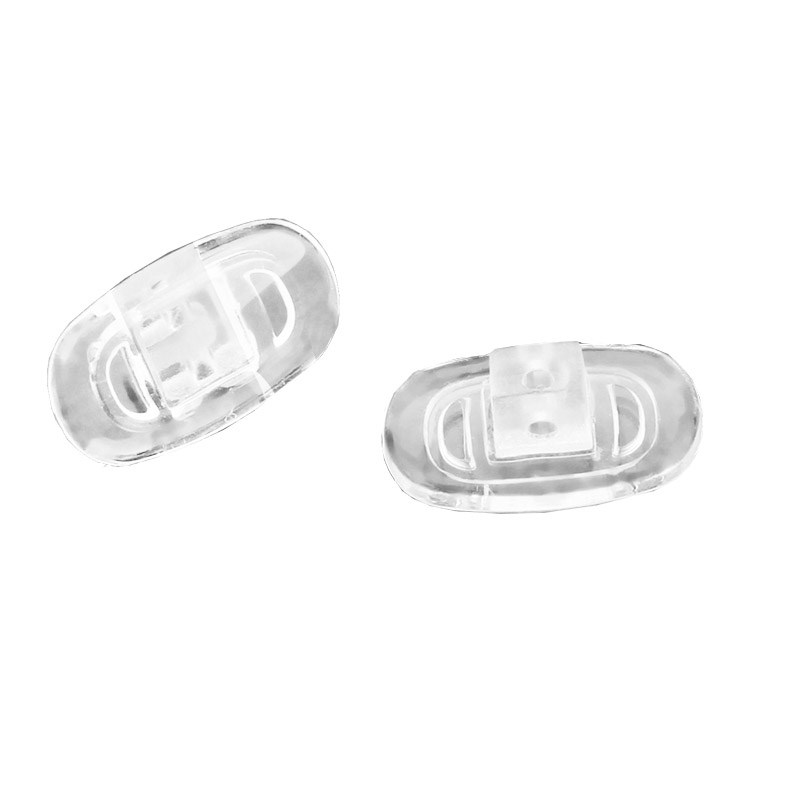 透明硅胶眼镜鼻托直插一字金属支架圆柱头卡式上螺丝两用托叶防滑